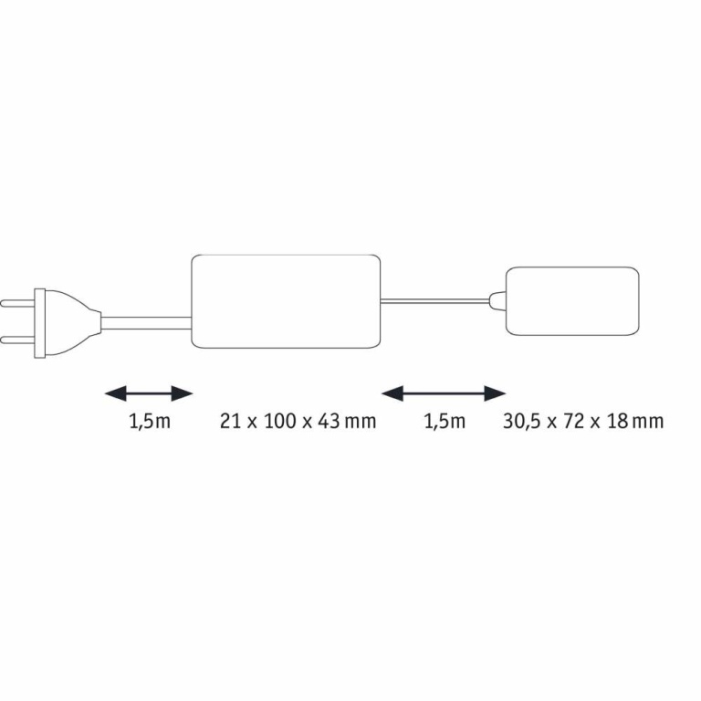 Paulmann Möbelleuchten Clever Connect Driver max. 12W 12V DC incl 3fach Verteiler Weiß