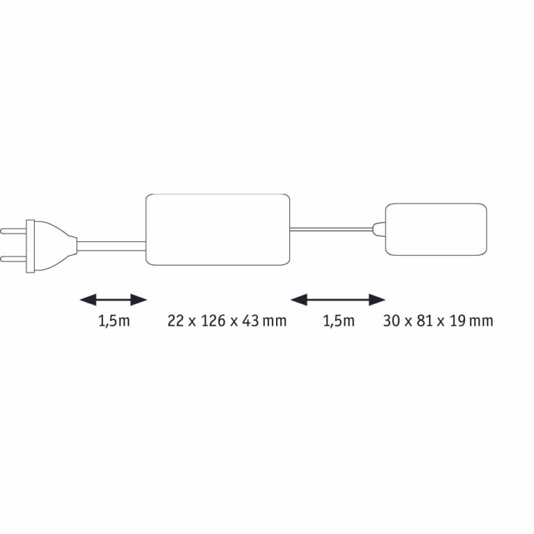 Paulmann Möbelleuchten Clever Connect Driver max. 25W 12V DC incl 4fach Verteiler Weiß