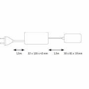 Möbelleuchten Clever Connect Driver max. 25W 12V DC incl 4fach Verteiler Weiß