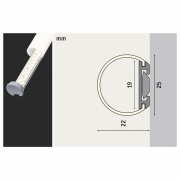 Tube Profil Set 200cm inkl. Clips, Endkappen und Diffusor