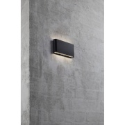 LED-Außenwandleuchte Kinver Schwarz Up & Down IP54 3000K 570lm