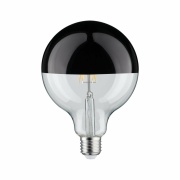 LED Globe 6,5 Watt E27 Kopfspiegel Schwarzchrom Warmweiß dimmbar