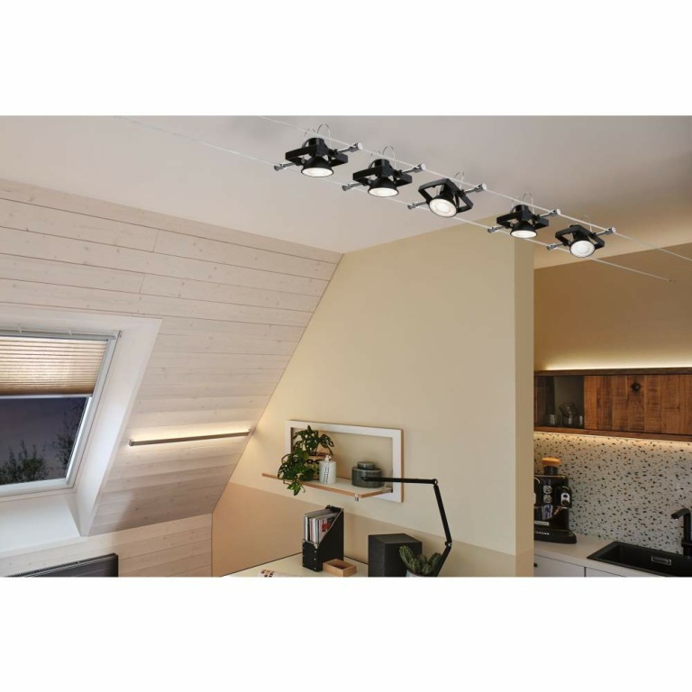 Paulmann LED  6,5 Watt Schwarz matt GU5,3 2.700K Warmweiß