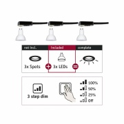 Einbauleuchte Choose LED-Modul GU10 3er Set 6,5W 2700K 3-Step-Dim 230V