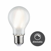 LED Filament Standardform Weiß/Matt 9W E27 Neutralweiß dimmbar