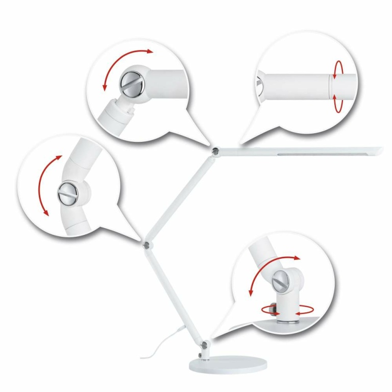 Paulmann LED Schreibtischleuchte FlexBar Weiß 10,6W WhiteSwitch 3.000K