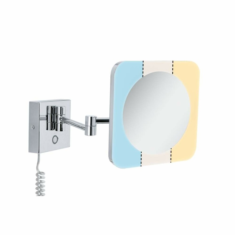 Paulmann HomeSpa LED Kosmetikspiegel Jora mit 3-fach Vergrößerung IP44 Chrom/Weiß/Spiegel 3,3W Tunable White 2.700K