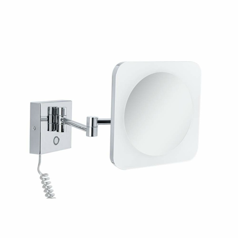 Paulmann HomeSpa LED Kosmetikspiegel Jora mit 3-fach Vergrößerung IP44 Chrom/Weiß/Spiegel 3,3W Tunable White 2.700K