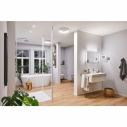 HomeSpa LED Kosmetikspiegel Jora mit 3-fach Vergrößerung IP44 Chrom/Weiß/Spiegel 3,3W Tunable White 2.700K