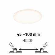 LED Einbaupanel Veluna VariFit IP44 rund 125 8,5W 3.000K Satin