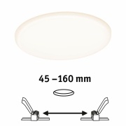 LED Einbaupanel Veluna VariFit IP44 rund 185 17W 3.000K Satin