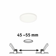 LED Einbaupanel Veluna VariFit rund 75mm 4,5W 400lm 4000K IP44 Satin