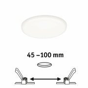 LED Einbaupanel Veluna VariFit IP44 rund 125 8,5W 4.000K Satin