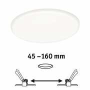 LED Einbaupanel Veluna VariFit IP44 rund 185 17,5W 4.000K Satin