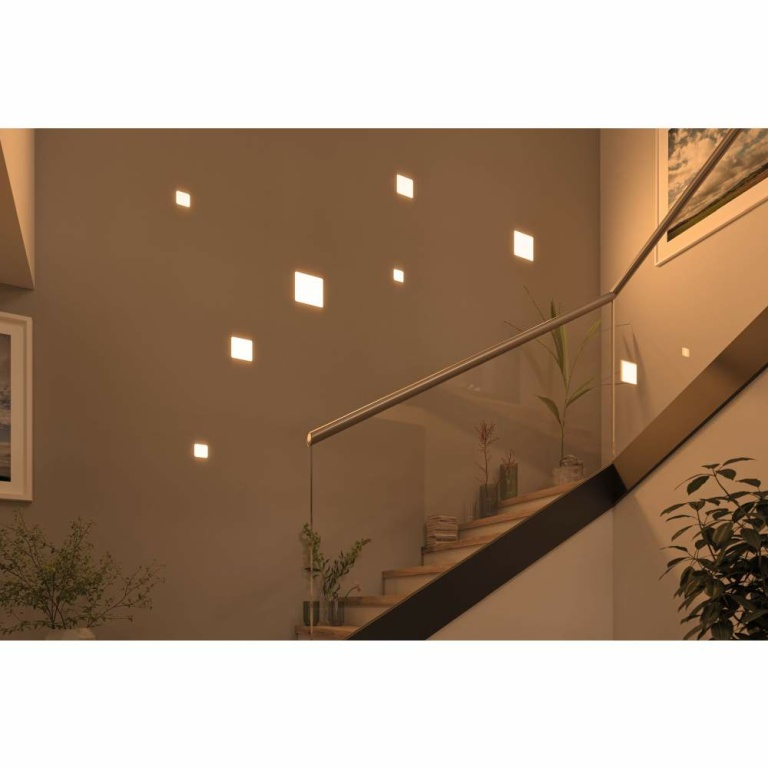 Paulmann LED Einbaupanel Veluna VariFit IP44 eckig 75x75mm 4,5W 3.000K Satin