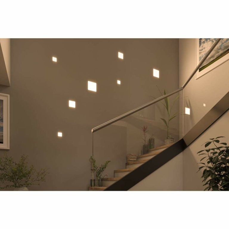 Paulmann LED Einbaupanel Veluna VariFit IP44 eckig 75x75mm 4,5W 4.000K Satin