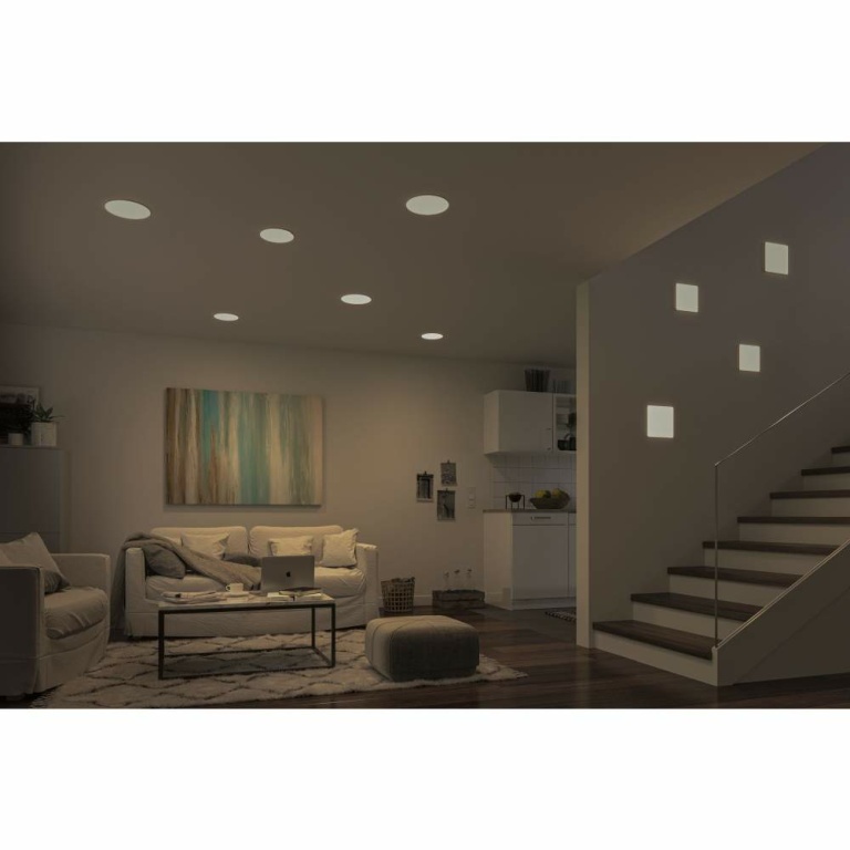 Paulmann LED Einbaupanel Veluna VariFit IP44 3-Stufen-dimmbar eckig 185x185mm 17,5W 4.000K Satin