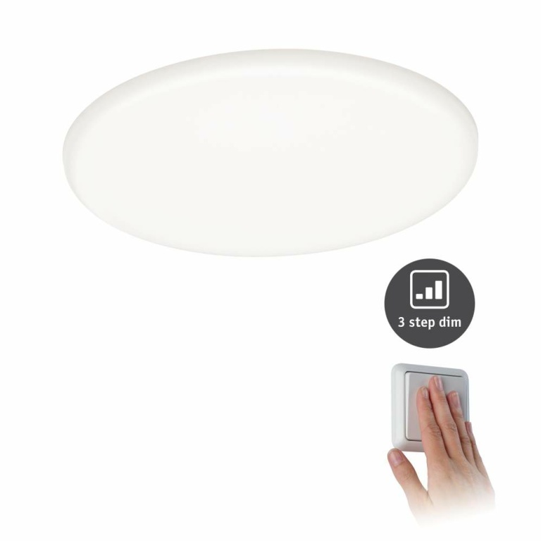 Paulmann LED Einbaupanel Veluna VariFit IP44 3-Stufen-dimmbar rund 185 17,5W 4.000K Satin