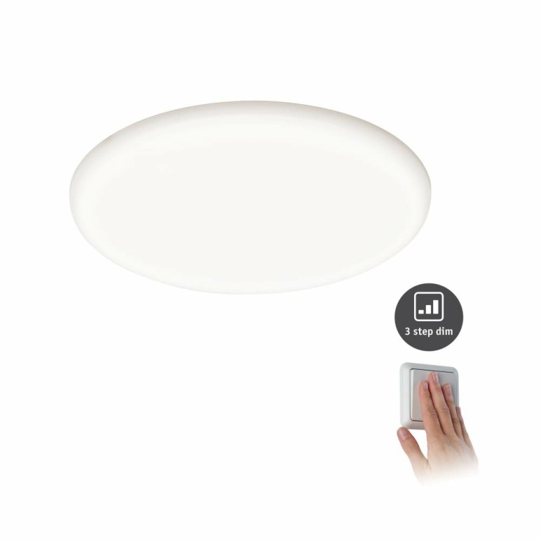 Paulmann LED Einbaupanel Veluna VariFit IP44 3-Stufen-dimmbar rund 215 22W 4.000K Satin