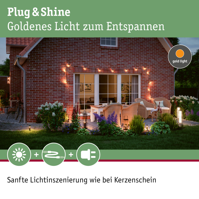 Paulmann Plug & Shine Laterne Classic 51,5 cm IP44 Anthrazit