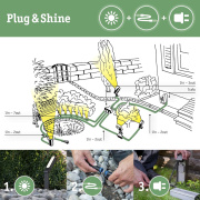 Plug & Shine Laterne Classic 51,5 cm IP44 Anthrazit