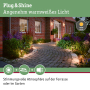 Plug & Shine LED Pollerleuchte Classic 50cm IP44 Anthrazit Einzelleuchte