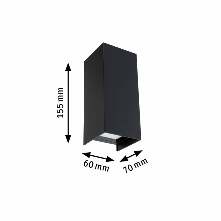 Paulmann House Außenwandleuchte Flame 2x2,8W IP44 3.000K Anthrazit 230V