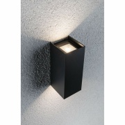 House Außenwandleuchte Flame 2x2,8W IP44 3.000K Anthrazit 230V