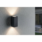 House Außenwandleuchte Flame 2x2,8W IP44 3.000K Anthrazit 230V