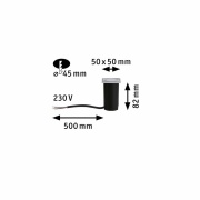 House Bodeneinbauleuchte  IP65 3.000K 2W Edelstahl, Kunststoff 230V