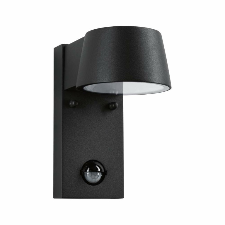 Paulmann LED Außenwandleuchte Capea Bewegungsmelder IP44 96x153mm 3000K 6W 500lm 230V Grau Aluminium