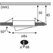 LED Einbauleuchte Nova rund 3x6,5W Schwarz/Matt schwenkbar 3-Stufen-dimmbar Warmweiß