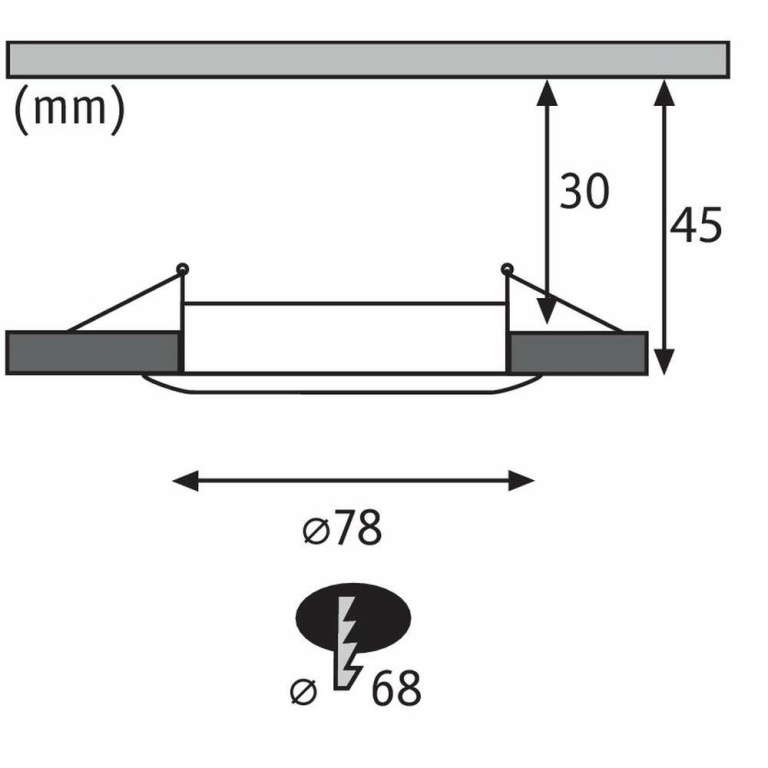 Paulmann LED Einbauleuchte Nova rund 3x6,5W Warmweiß Schwarz/Matt starr