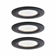 LED Einbauleuchte Nova rund 3x6,5W Warmweiß Schwarz/Matt starr