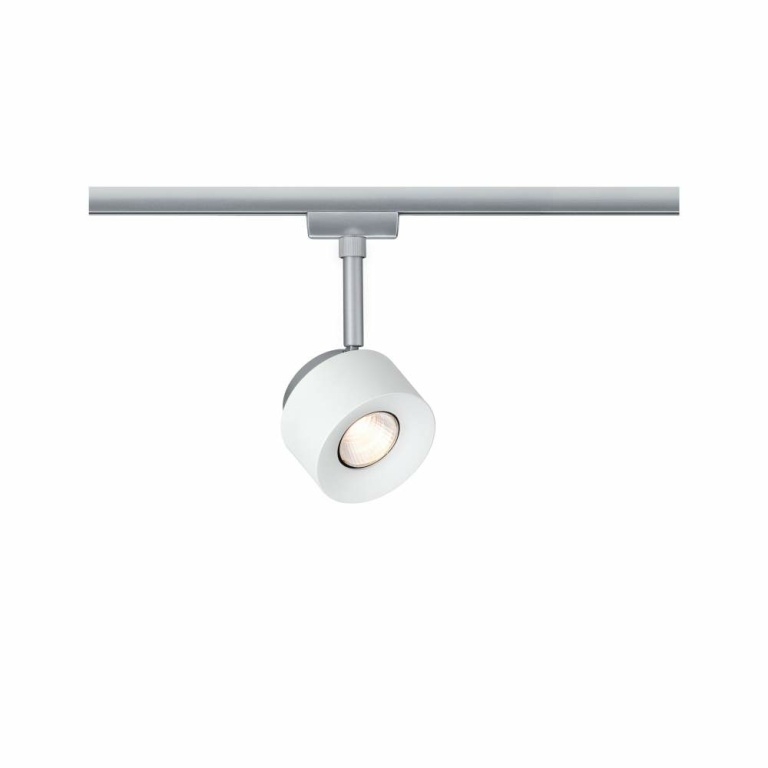 Paulmann URail LED Spot Pane 7,4W 400lm 2700K dimmbar chrom matt weiß (LED fest verbaut)