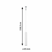 URail Pendel Catalejo Chrom matt/Weiß GU10 dimmbar Pendelhöhe einstellbar