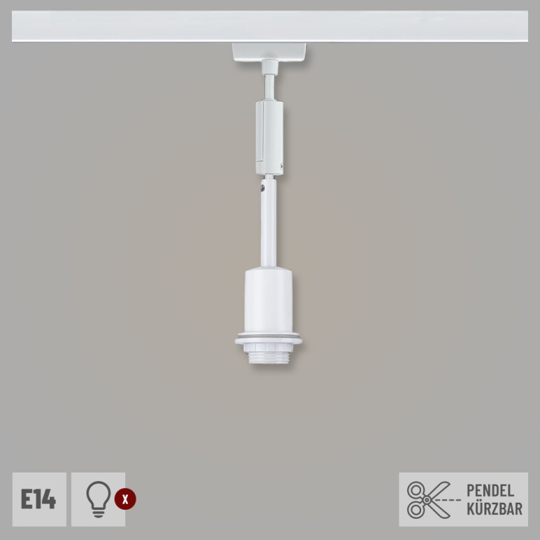 Pendel Lampen1a ohne Paulmann 1x20W E14 96971 | DecoSystems Weiß URail max. Leuchtmittel