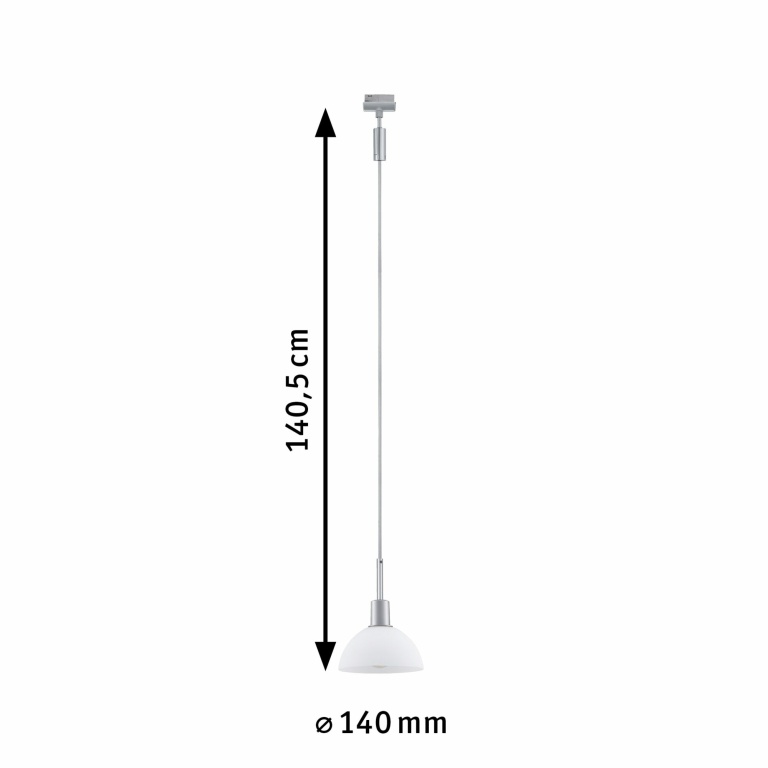 Paulmann URail Pendel Sarrasani Chrom matt Opalglas E14 230V Pendelhöhe einstellbar