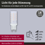 LED Stiftsockel G9 3-Step-Dim 4W 350lm 2700K 230V dimmbar