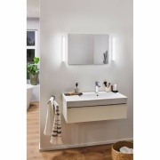 HomeSpa LED Spiegelleuchte Luno IP44 Alu 6W WhiteSwitch 2.700K