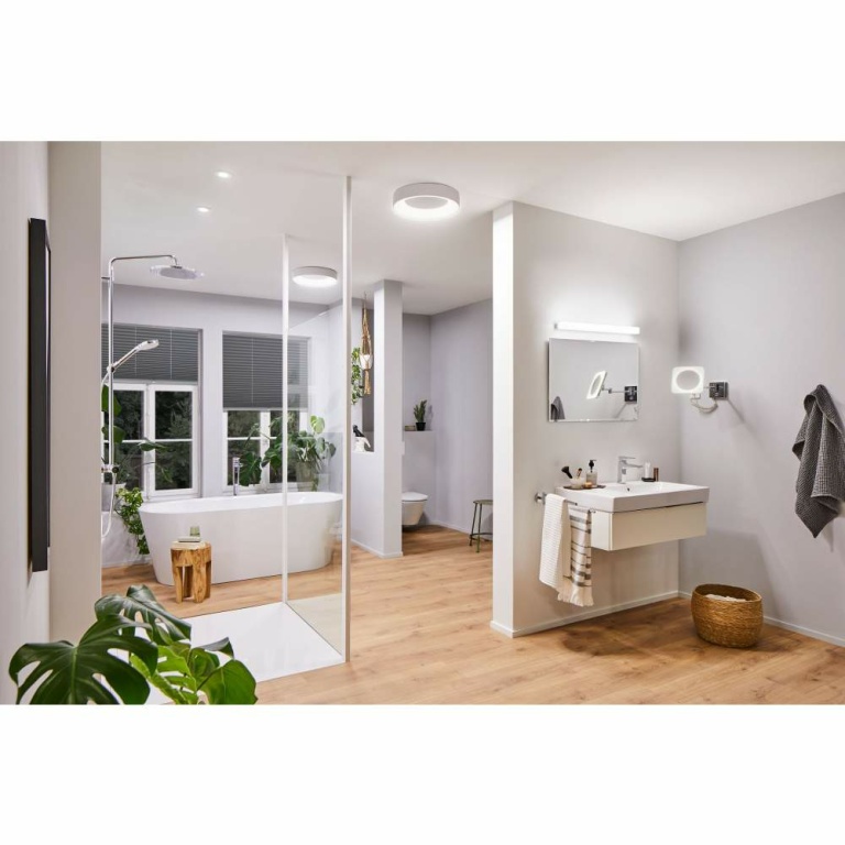 Paulmann HomeSpa LED Spiegelleuchte Luno IP44 Metall, Kunststoff 8W WhiteSwitch 2.700K