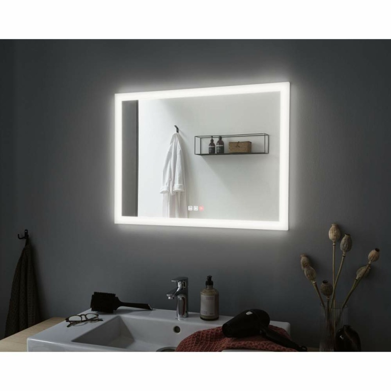 Paulmann HomeSpa LED Leuchtspiegel Mirra eckig mit Heizfunktion IP44 80x60 cm 22W WhiteSwitch