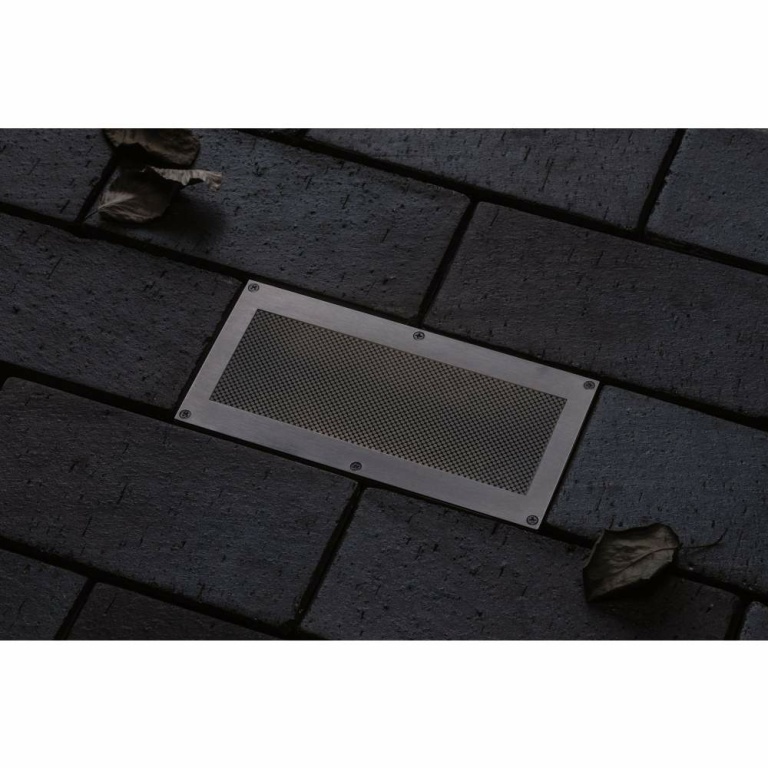 Paulmann LED Bodeneinbauleuchte Brick 20x10cm mit Bewegungsmelder & Dämmerungssensor aluminium grau rostfrei IP67 3000K 230V