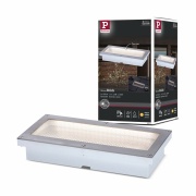 LED Bodeneinbauleuchte Brick 20x10cm mit Bewegungsmelder & Dämmerungssensor aluminium grau rostfrei IP67 3000K 230V