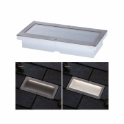 LED Bodeneinbauleuchte Brick 20x10cm mit Bewegungsmelder & Dämmerungssensor aluminium grau rostfrei IP67 3000K 230V