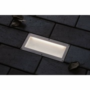 LED Bodeneinbauleuchte Brick 20x10cm mit Bewegungsmelder & Dämmerungssensor aluminium grau rostfrei IP67 3000K 230V