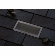 LED Bodeneinbauleuchte Brick 20x10cm mit Bewegungsmelder & Dämmerungssensor aluminium grau rostfrei IP67 3000K 230V