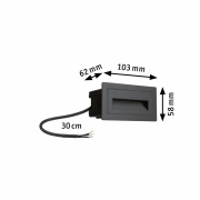 Outdoor Wandeinbauleuchte Long LED Schwarz IP44 4W 230V Warmweiß