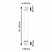 URail LED Pendelleuchte Aldan Weiß 8,5W 2700K dimmbar (LED fest verbaut)