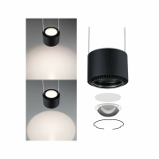 URail LED Pendelleuchte Aldan Schwarz matt 8,5W 2700K dimmbar (LED fest verbaut)